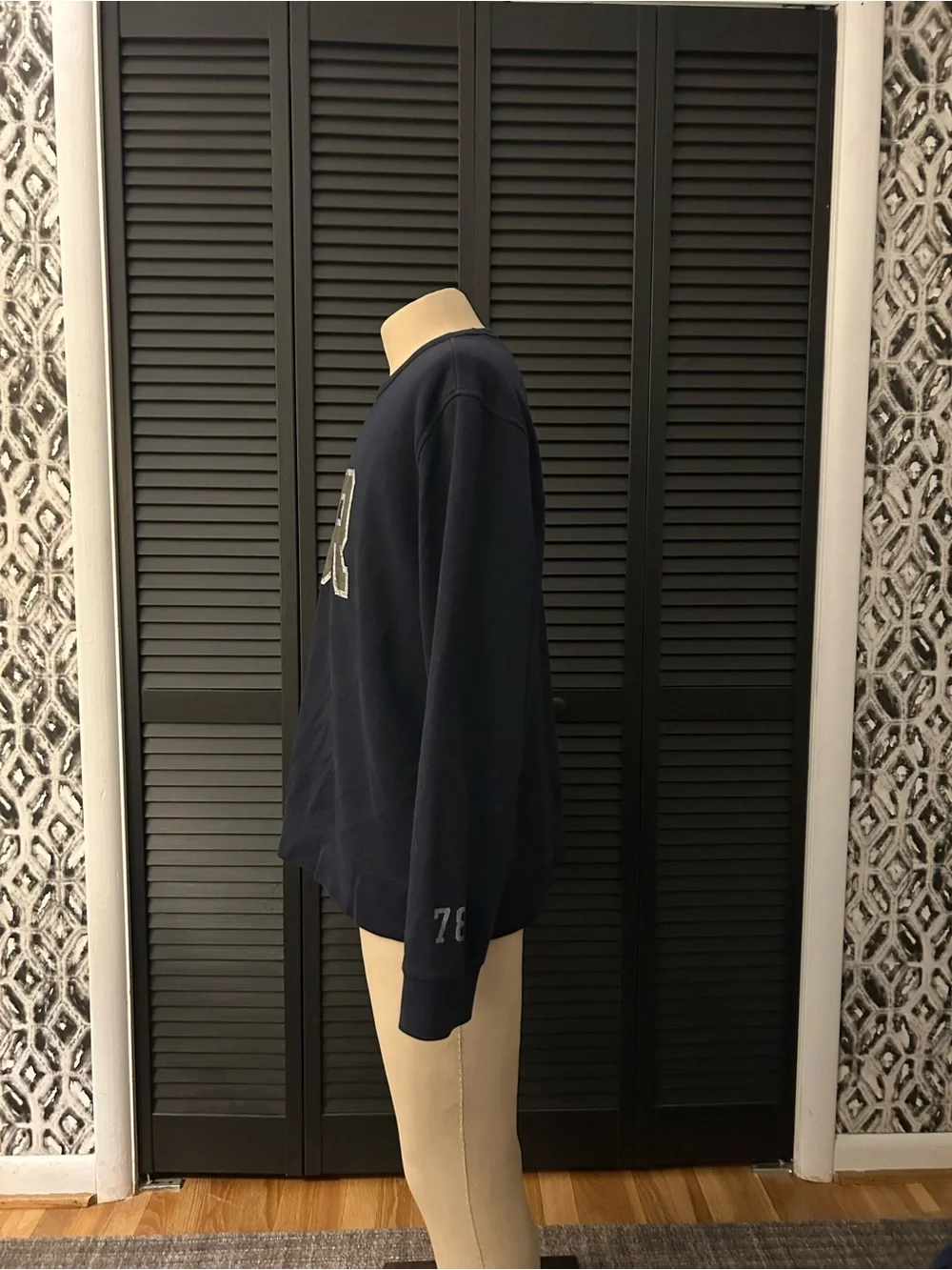 Banana Republic Navy Sweatshirt with 'BR' Applique
